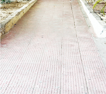 Wheelchair accessible ramp and barrier-free entrance at Aryabhatta campus